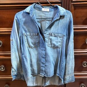 Bella Dahl Light Blue Button-Up Blouse